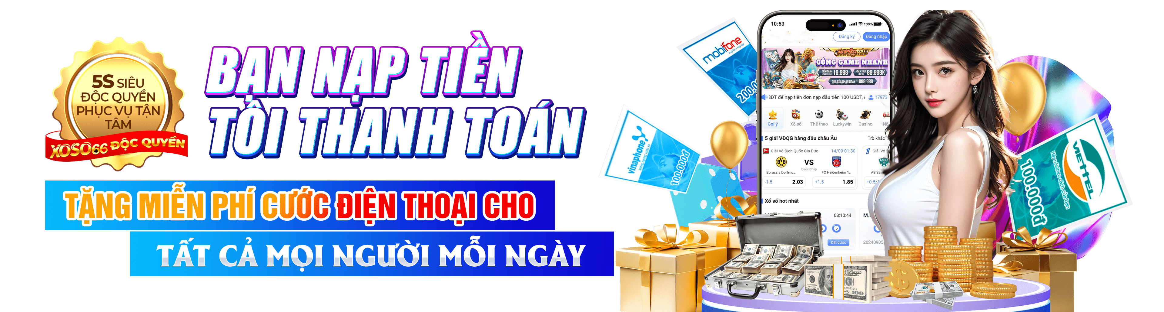 Hình ảnh quảng cáo của 1slot hiển thị nền tảng và các lợi ích