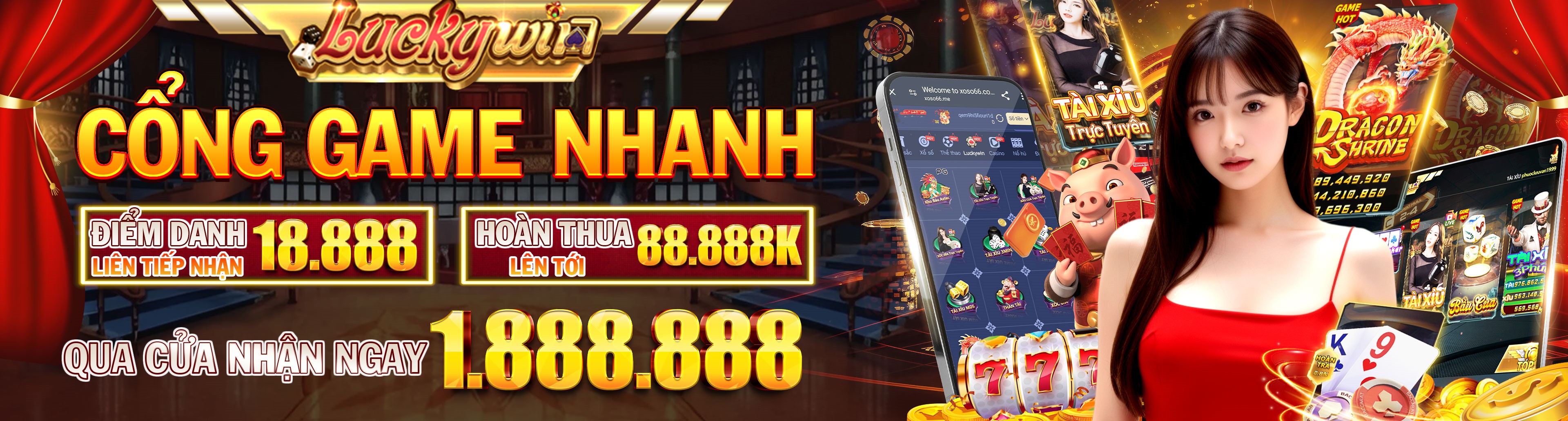 Hình ảnh quảng cáo của 1slot hiển thị nền tảng và các lợi ích